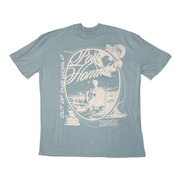 Boohoo Man Blue Oversized Pour Homme Space Short Sleeve T-shirt Size Small - Picture 4 of 6